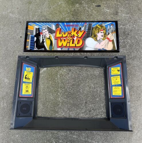 Namco Lucky And Wild Arcade Game Header Display And Bezel Multicolor