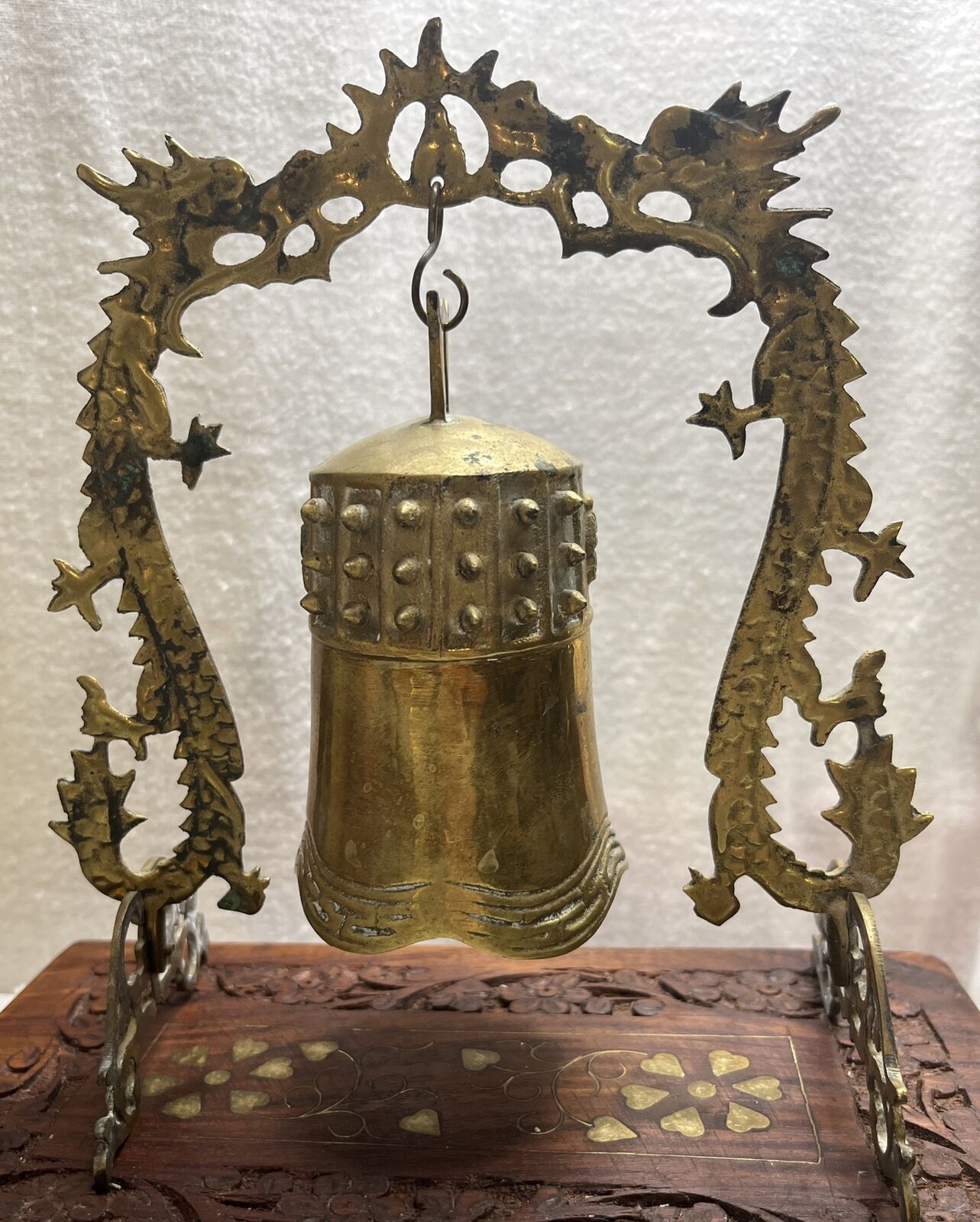 Vintage Chinese Dragon Bell Beautiful Patina