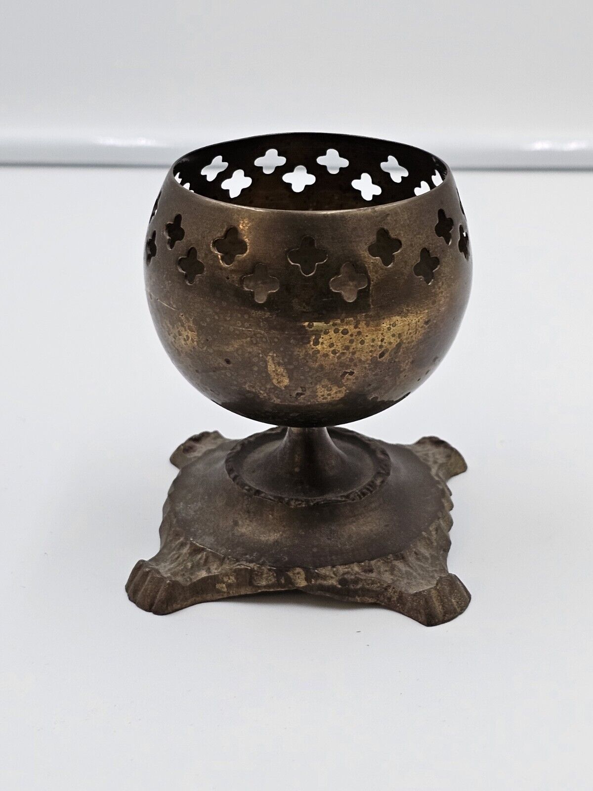 Gothic Candle Holder Vintage Solid Brass Tea Light Votive Decorative Handmade