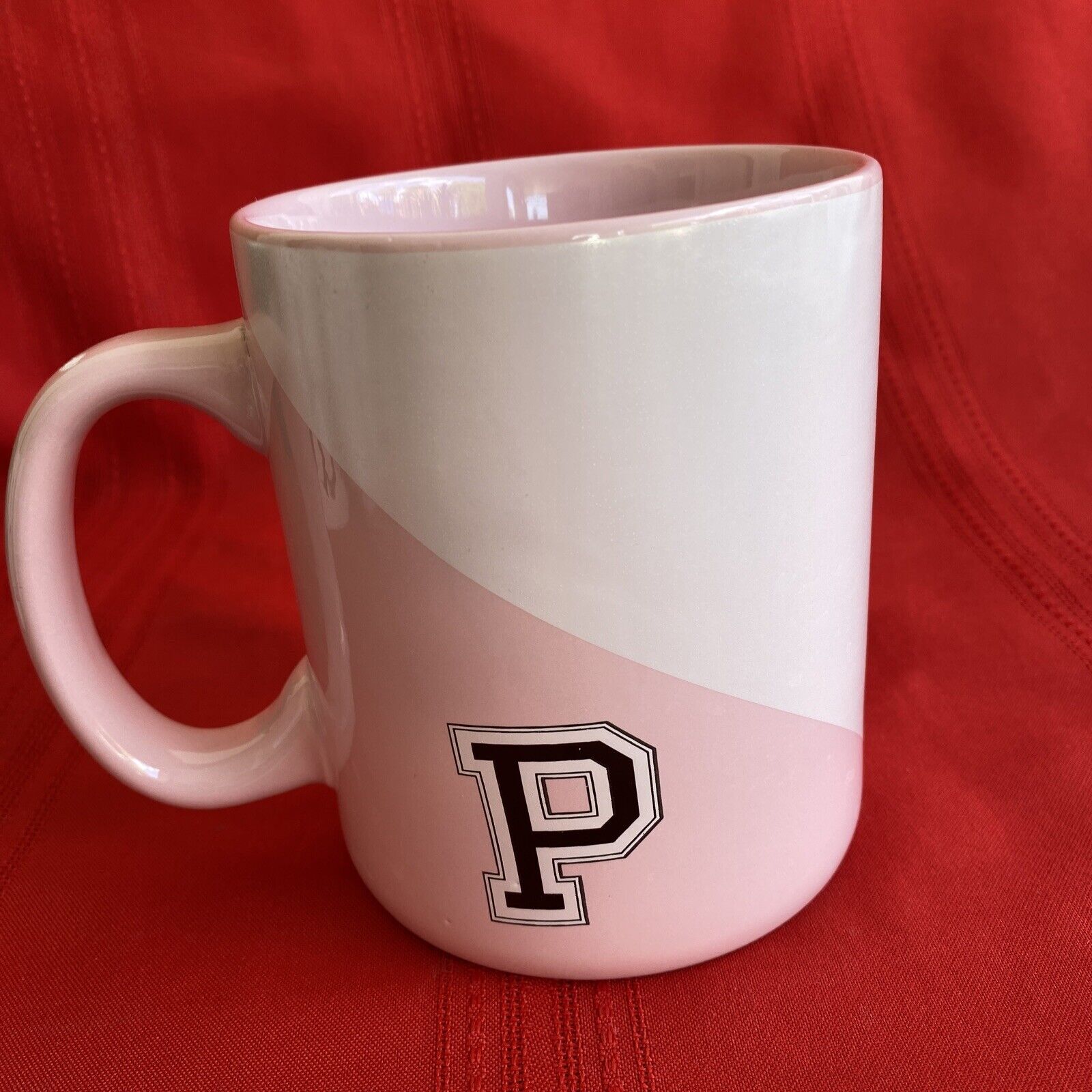 PINK Victoria’s Secret Logo P Monogram Coffee Mug Cup Large Oversized 29 oz. 