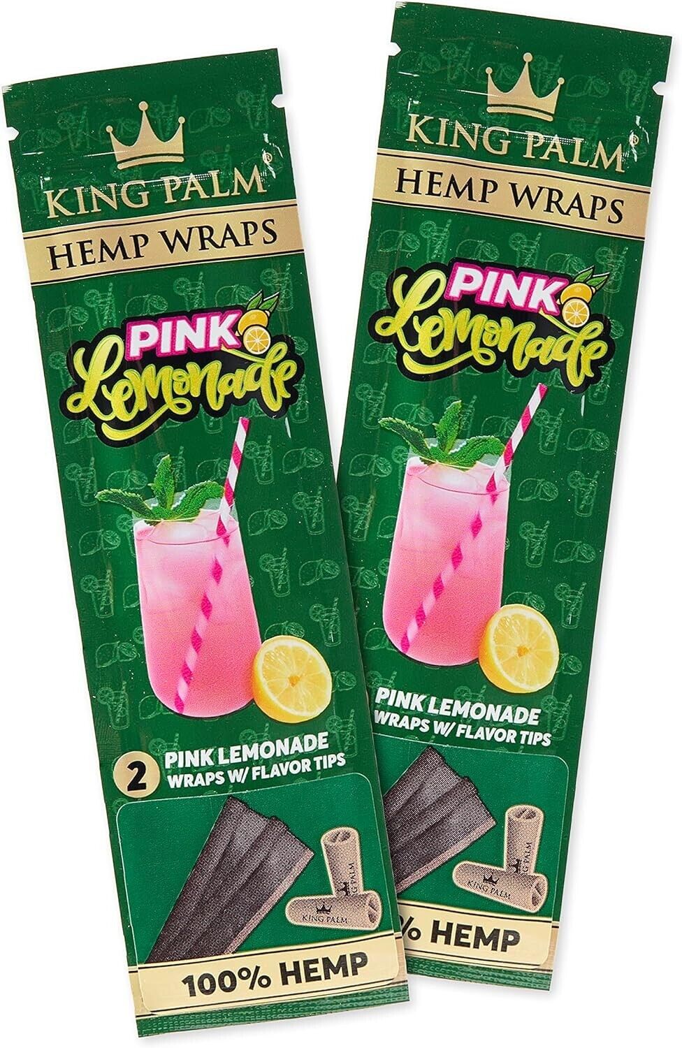 King Palm | Flavor Wraps & Tips | 2 Wraps + 2 Tips | 2 Count | Pink Lemonade
