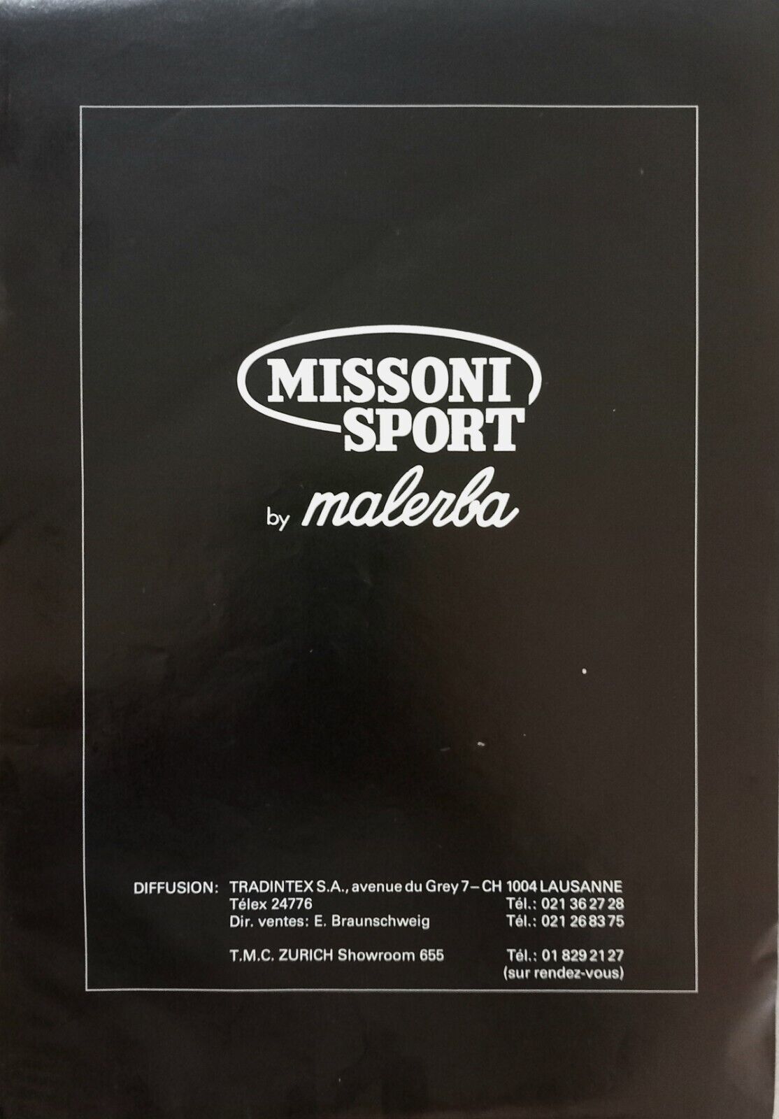 1985 MISSONI SPORT Magazine Print Ad Textil Review German Magazine