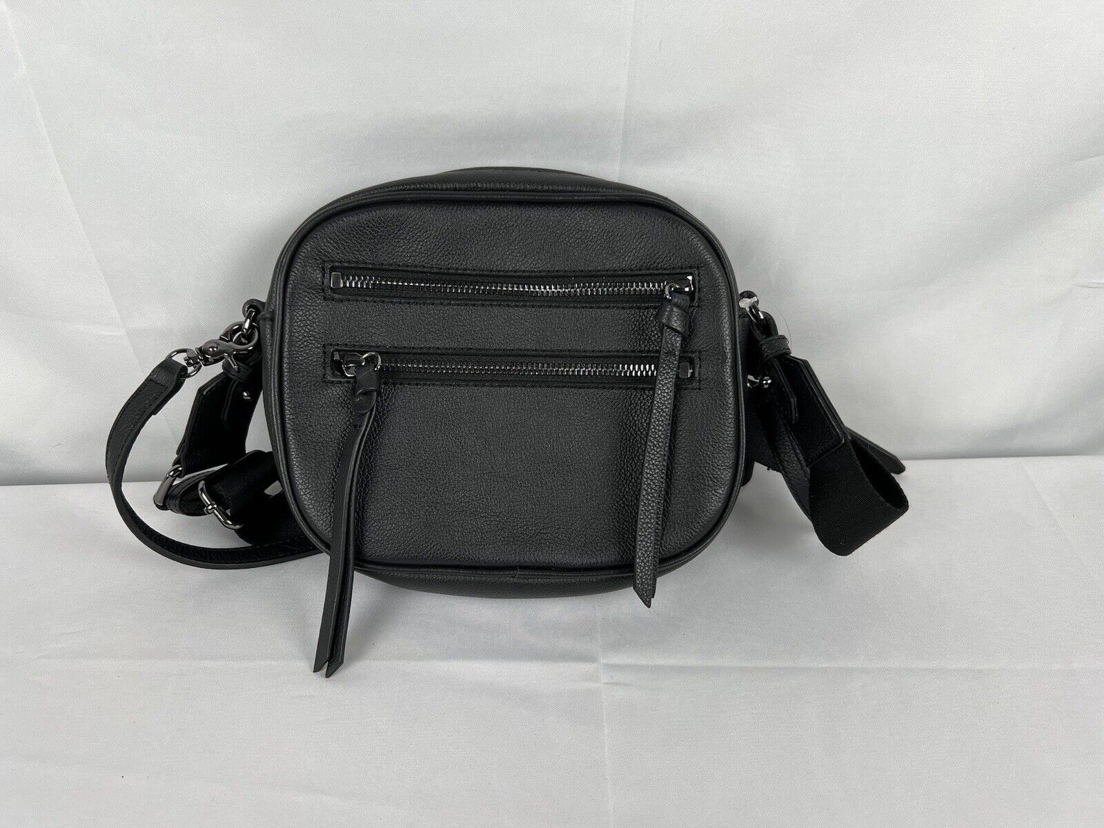 Botkier Chelsea Leather Camera Top Zip Crossbody Handbag Black Bag NWOT
