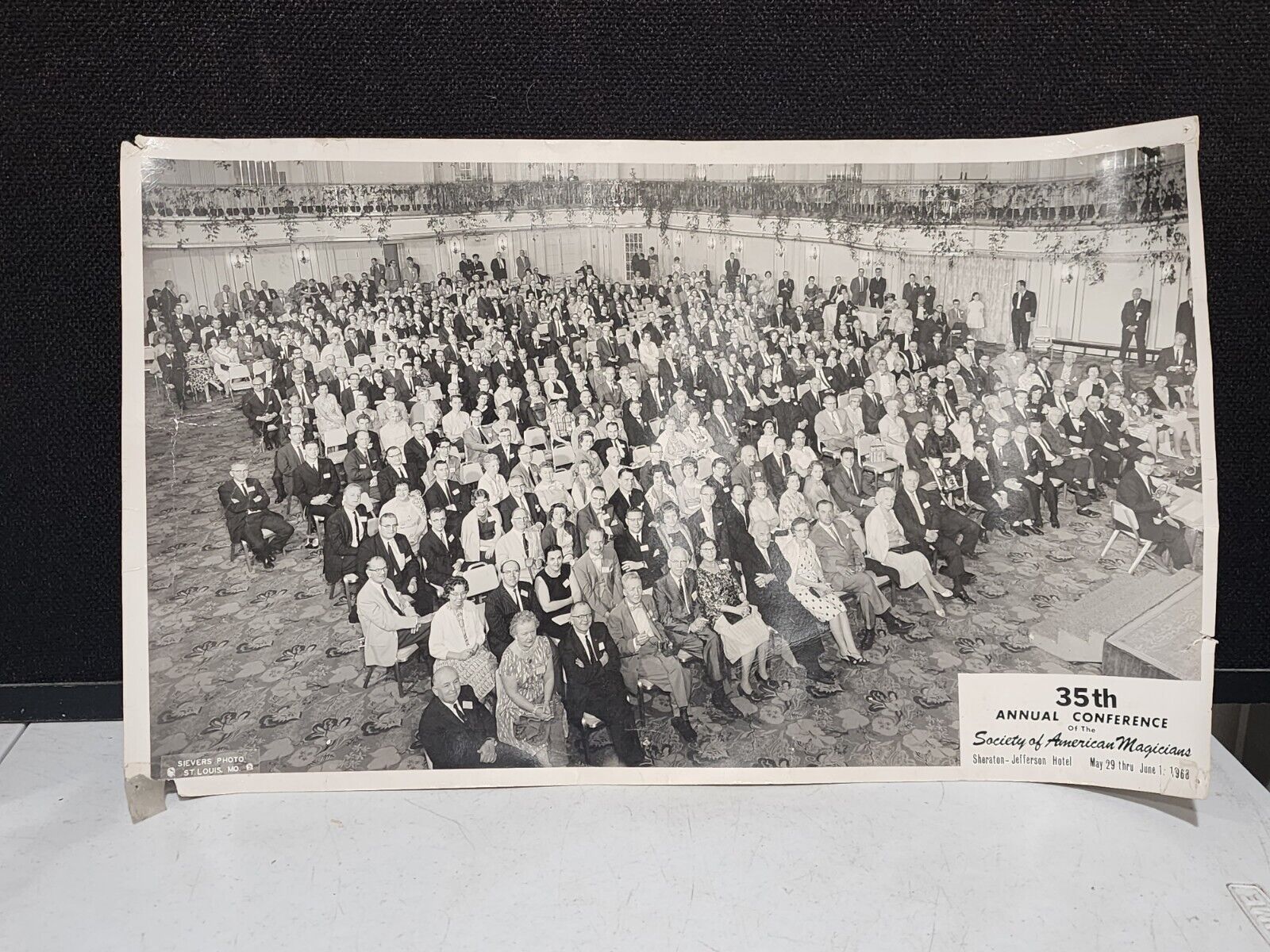 Vintage 1968 Panoramic Photo 35TH Society of American Magicians REAL PHOTO