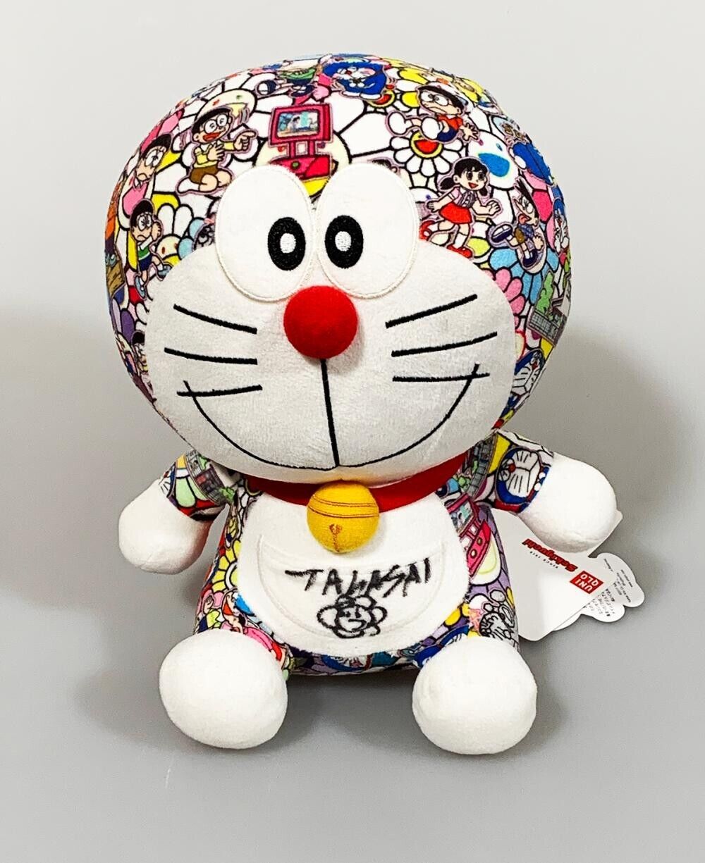 Takashi Murakami AUTOGRAPHED Doraemon Plush Toy - UNIQLO (NYC) Limited Edition
