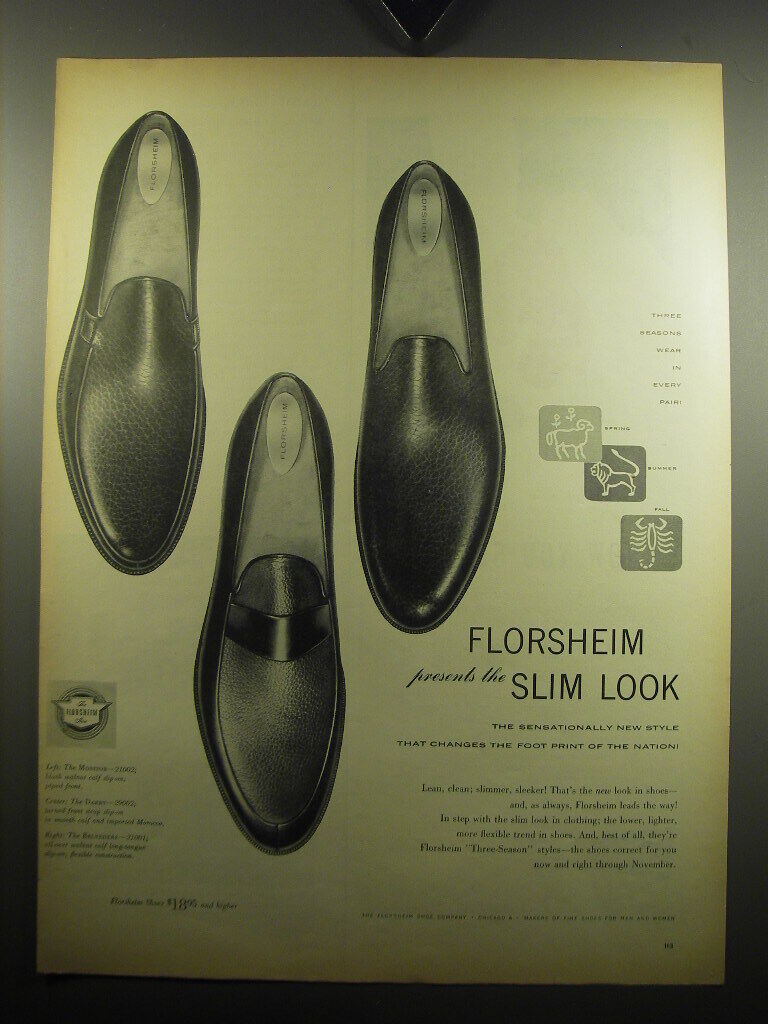 1957 Florsheim Shoes Advertisement - Monitor, Darby and Belvedere