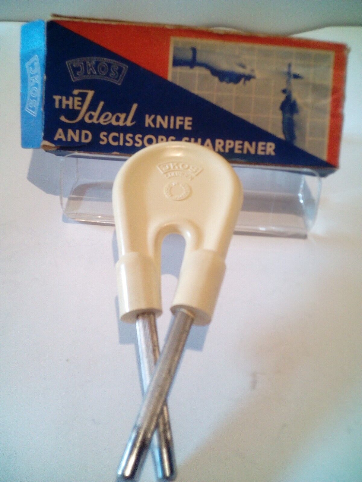 Vintage JKOS Knife and scissors sharpener w/Box, GERMANY