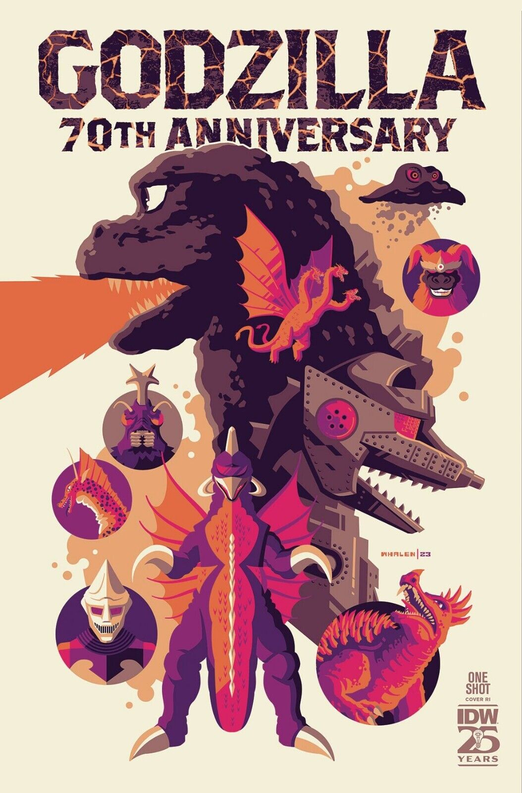 Godzilla 70th Anniversary 1:25 Tom Whalen Variant PRESALE 5/8 IDW Publishing 