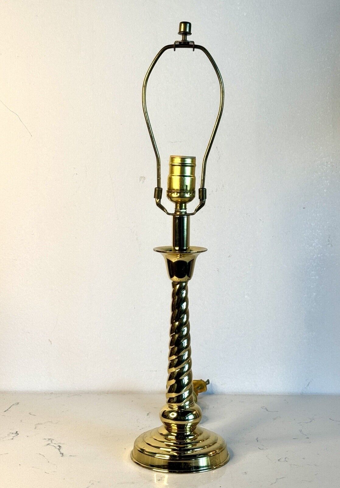 Berman Twisted Solid Brass Table Lamp 1989