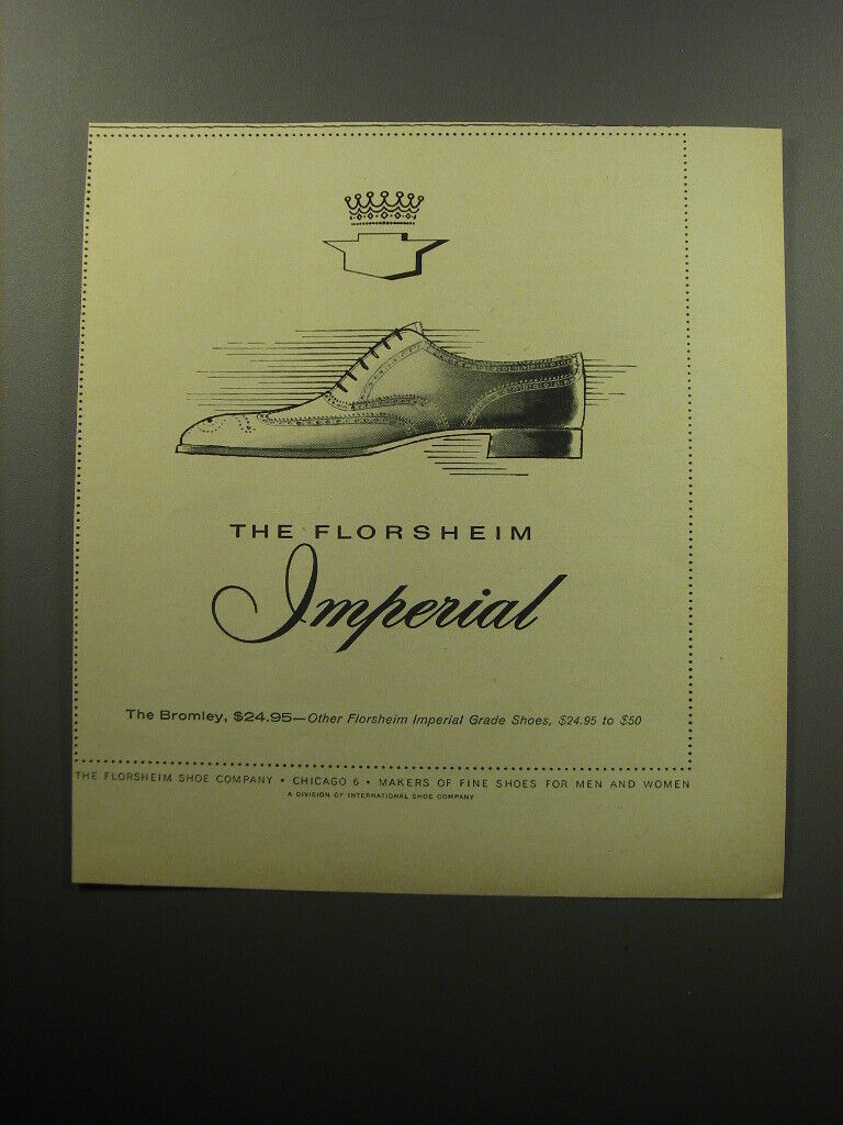 1957 Florsheim Imperial Bromley Shoes Advertisement - The Florsheim Imperial