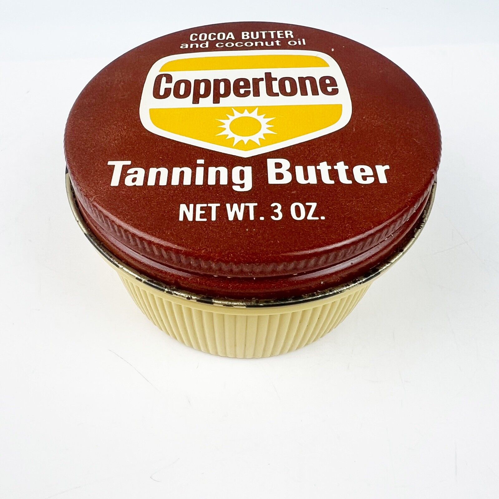NEW Vintage 1970s Coppertone Tanning Butter Cocoa Butter & Coconut Oil 3 oz