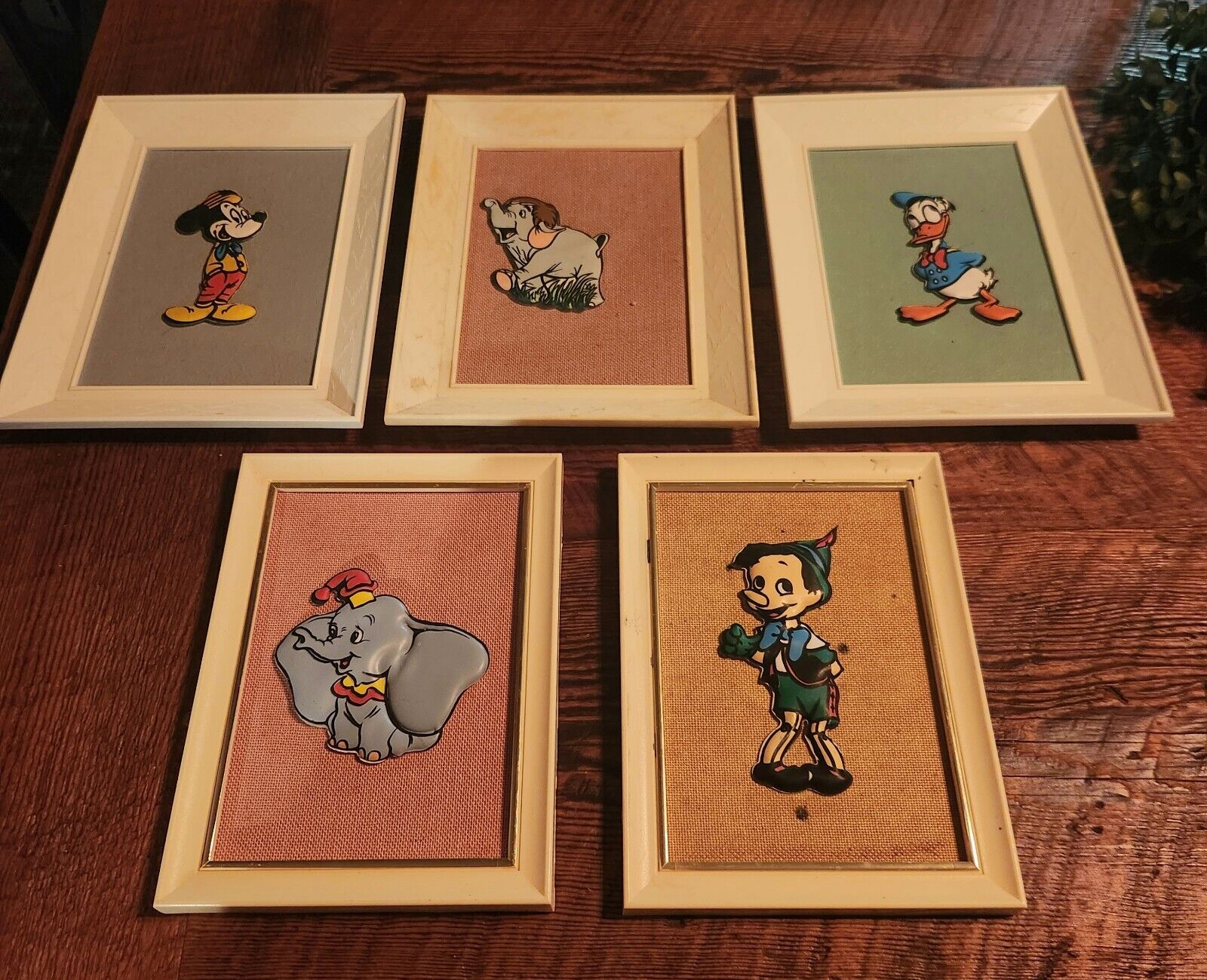60's VIntage Framed Puffed Pictures