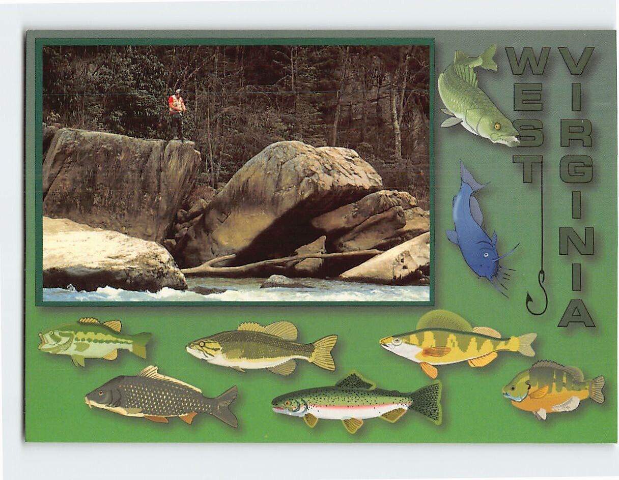 Postcard Fishing, West Virginia