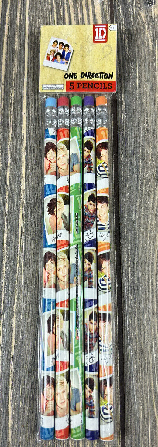 2013 Set of 5 One Direction 1D Pencils New