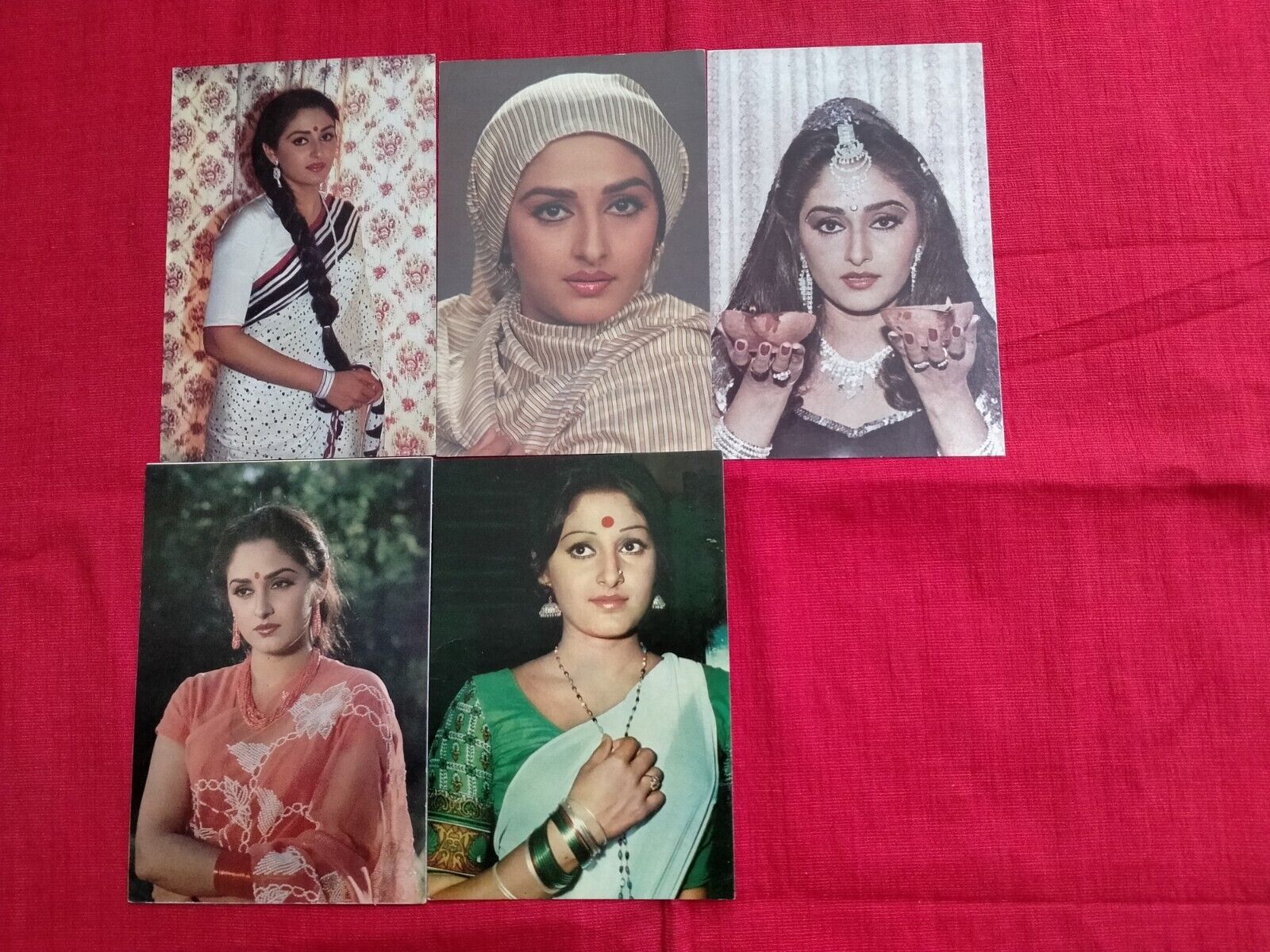 Jaya Prada Rare Vintage Postcard Post Card India Bollywood 5pc