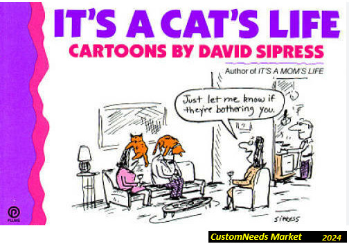 Cat Lovers: It\'s A Cat Life Cartoon Book by David Sipress \'97 ~50% Shipping Cost