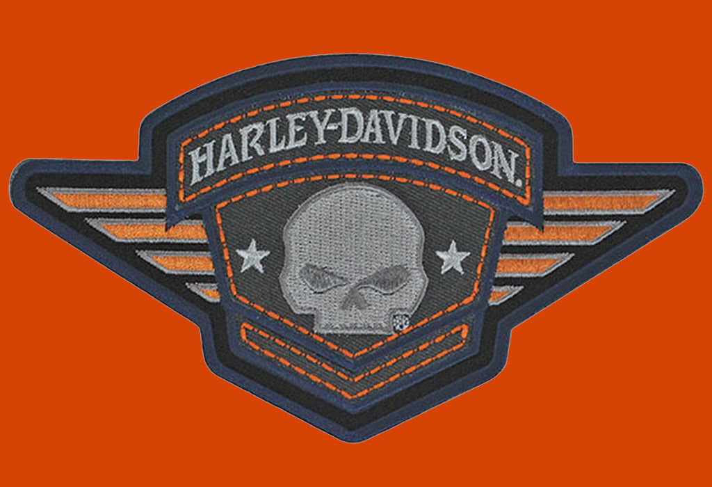 HARLEY DAVIDSON Willie G Skull Badge 6.25 INCH PATCH. 