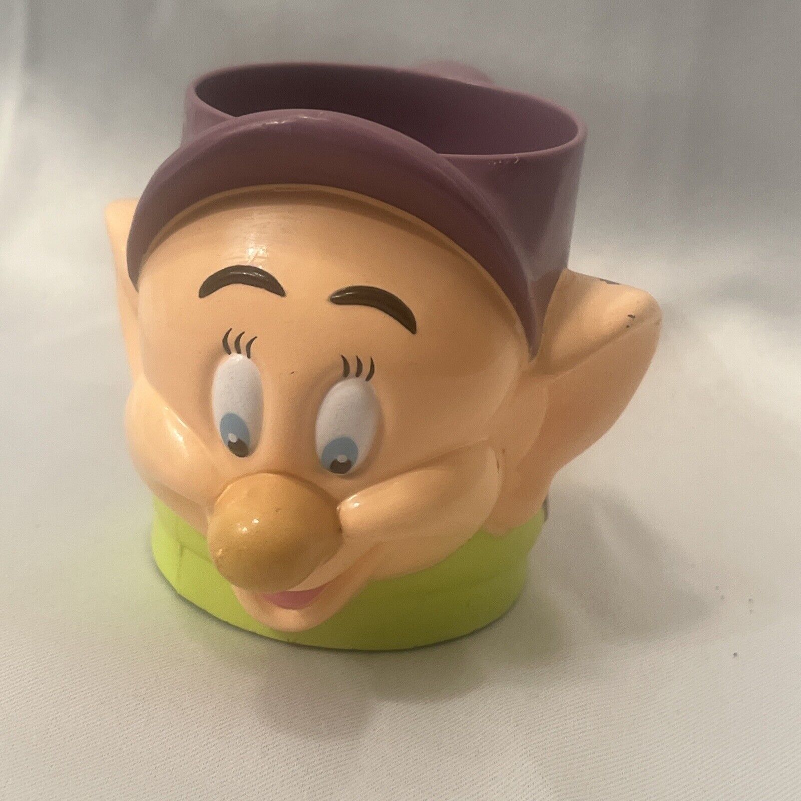 Vintage Walt Disney World on Ice Dopey Plastic Cup Mug Snow White 