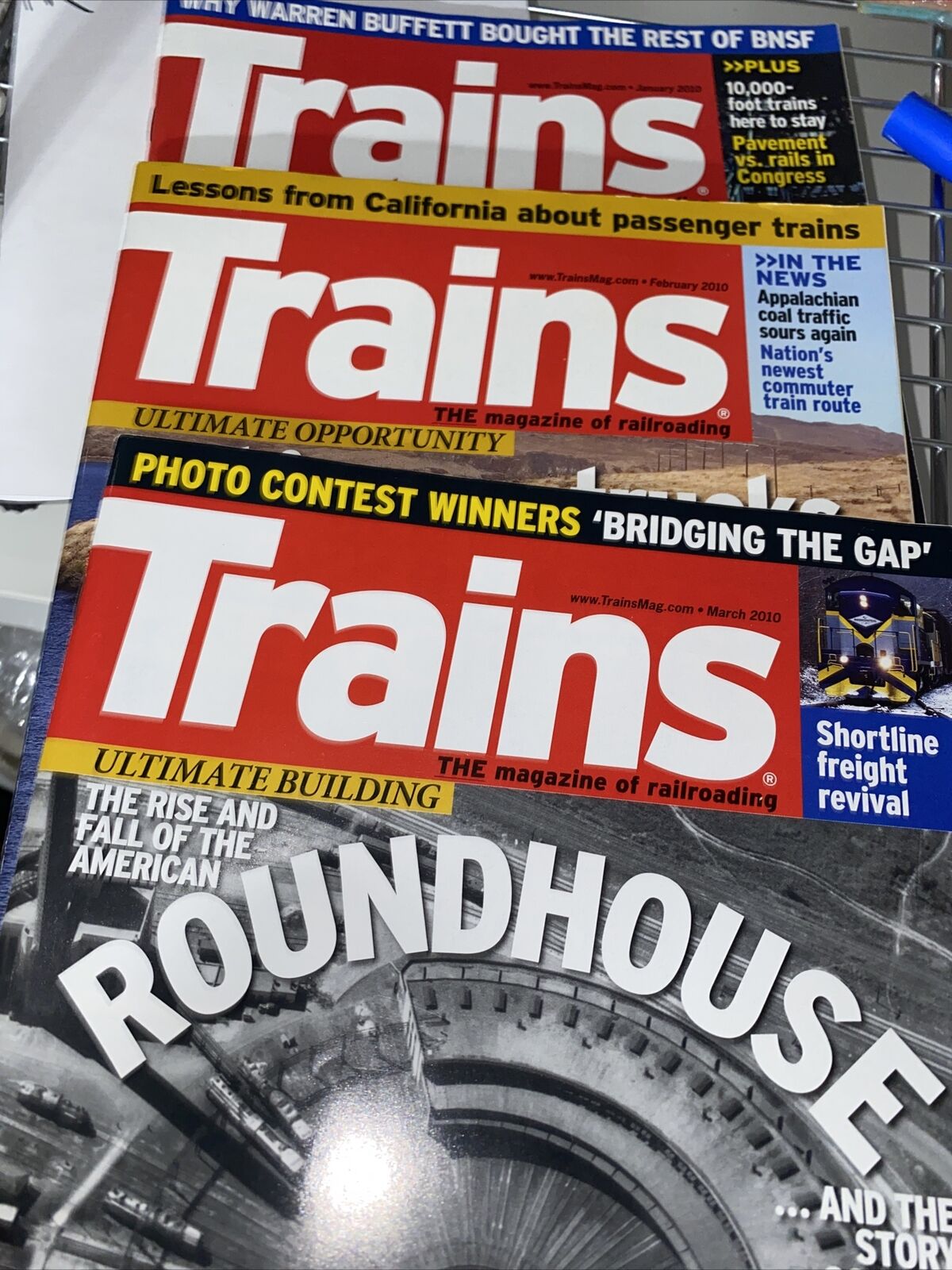 Trains 2010 Magazine Issues Jan Feb March Magazines