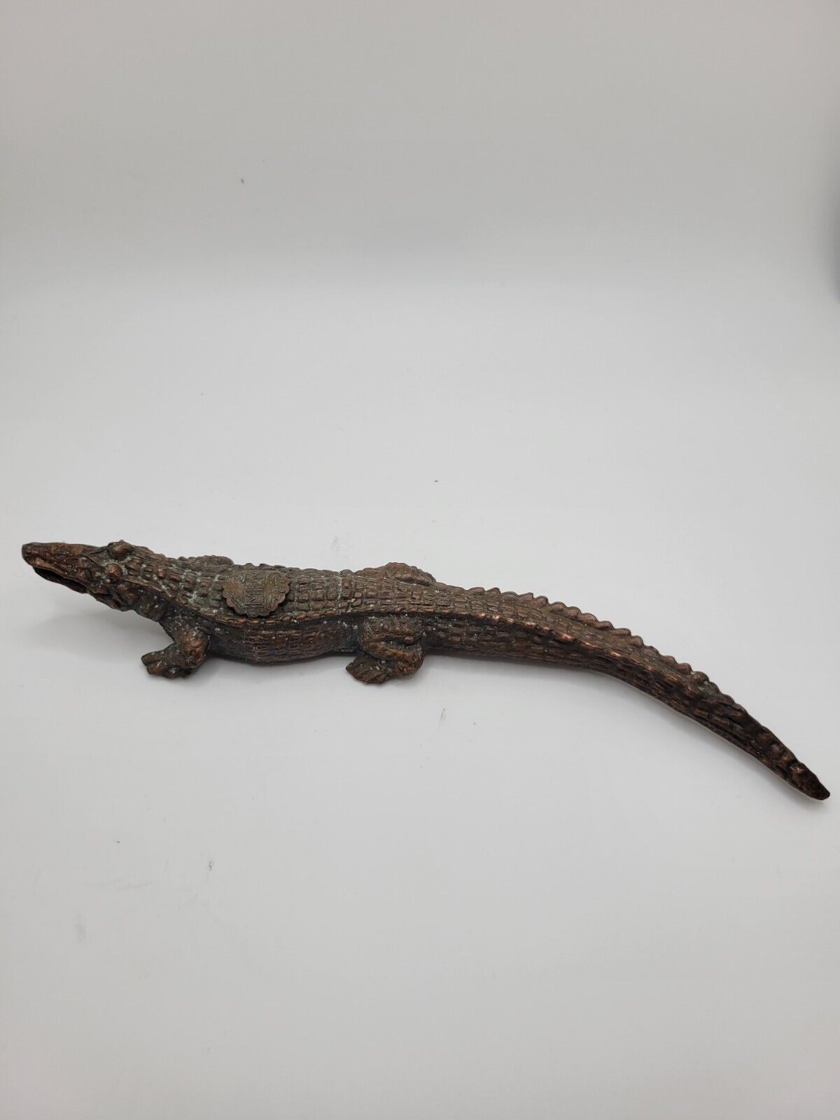 Vintage Japanese Bronze Alligator Sculpture 
