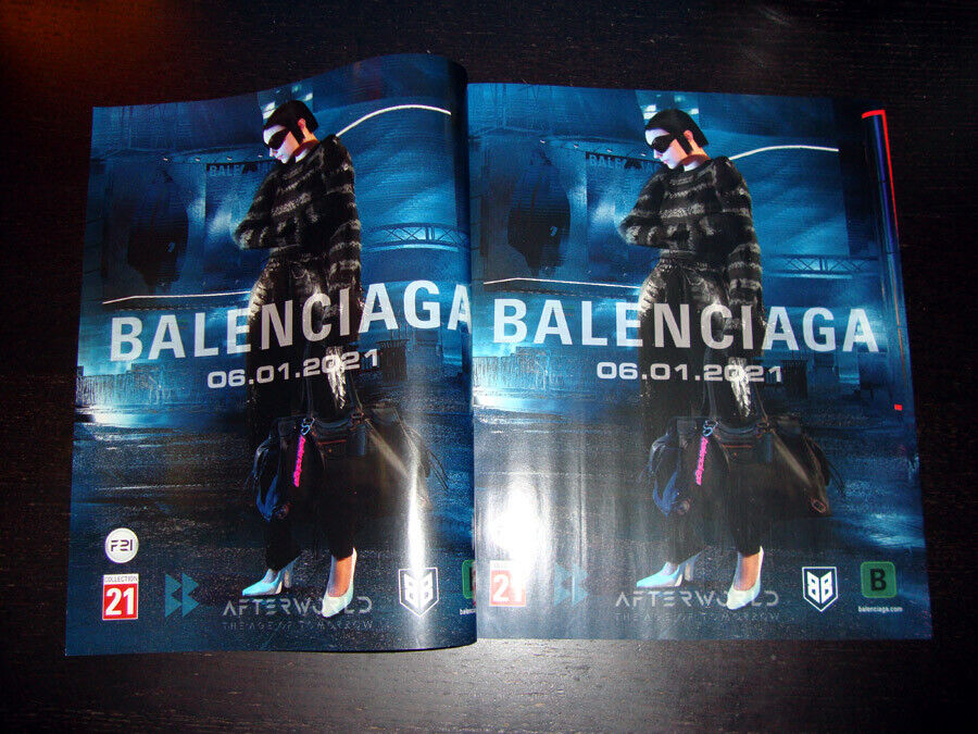 BALENCIAGA 4-Pg Magazine PRINT AD 2021 afterworld the age of tomorrow NOT A GAME