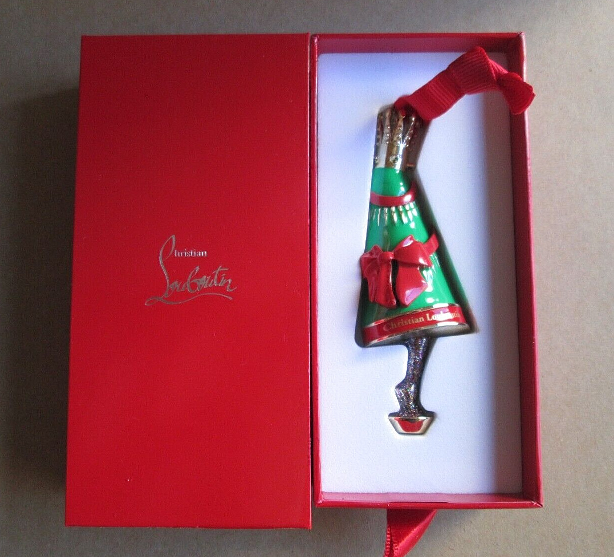 CHRISTIAN LOUBOUTIN 2021 CHRISTMAS TREE ORNAMENT NEW IN BOX VERY RARE