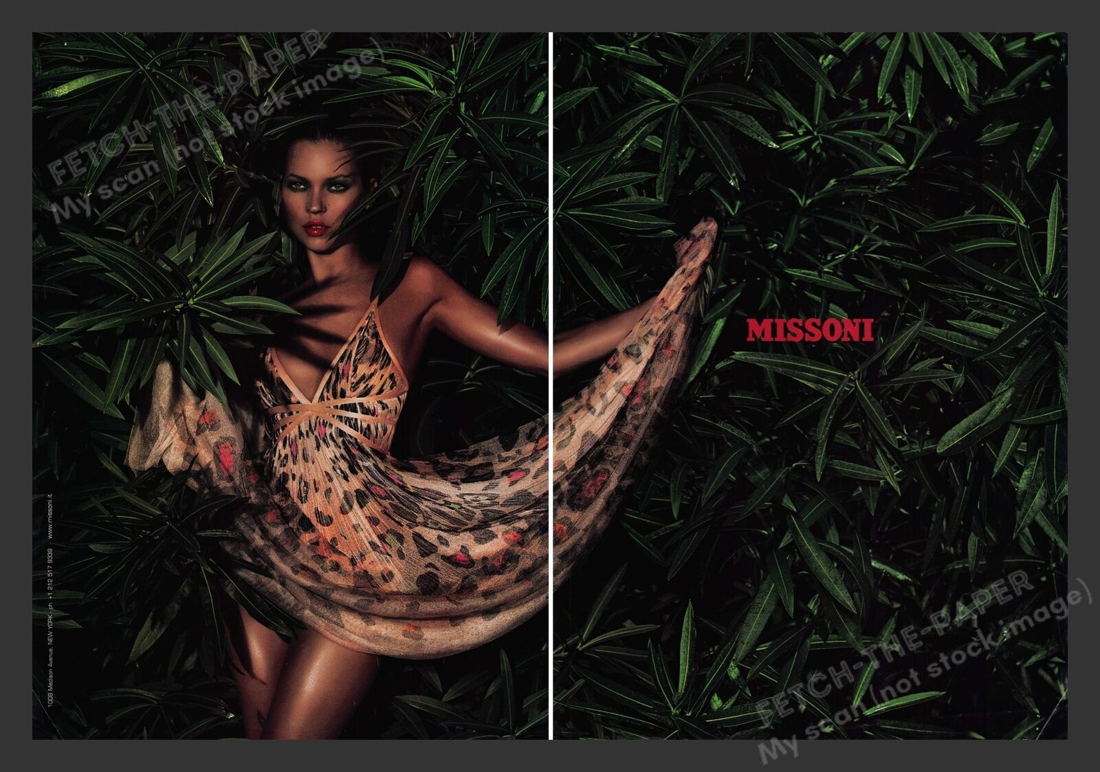Missoni 2000s Print Advertisement (2 pages) Kate Moss Jungle Sexy Print