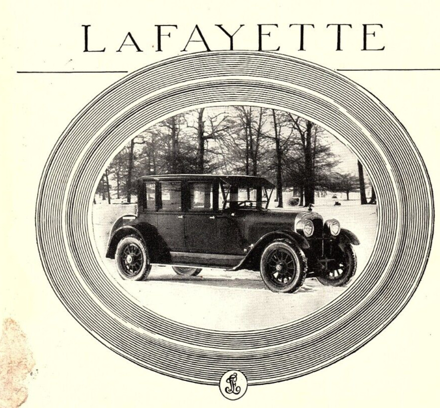 1920s LAFAYETTE MOTORS CO. MILWAUKEE WI AUTOMOBILE VINTAGE ADVERTISEMENT Z1224