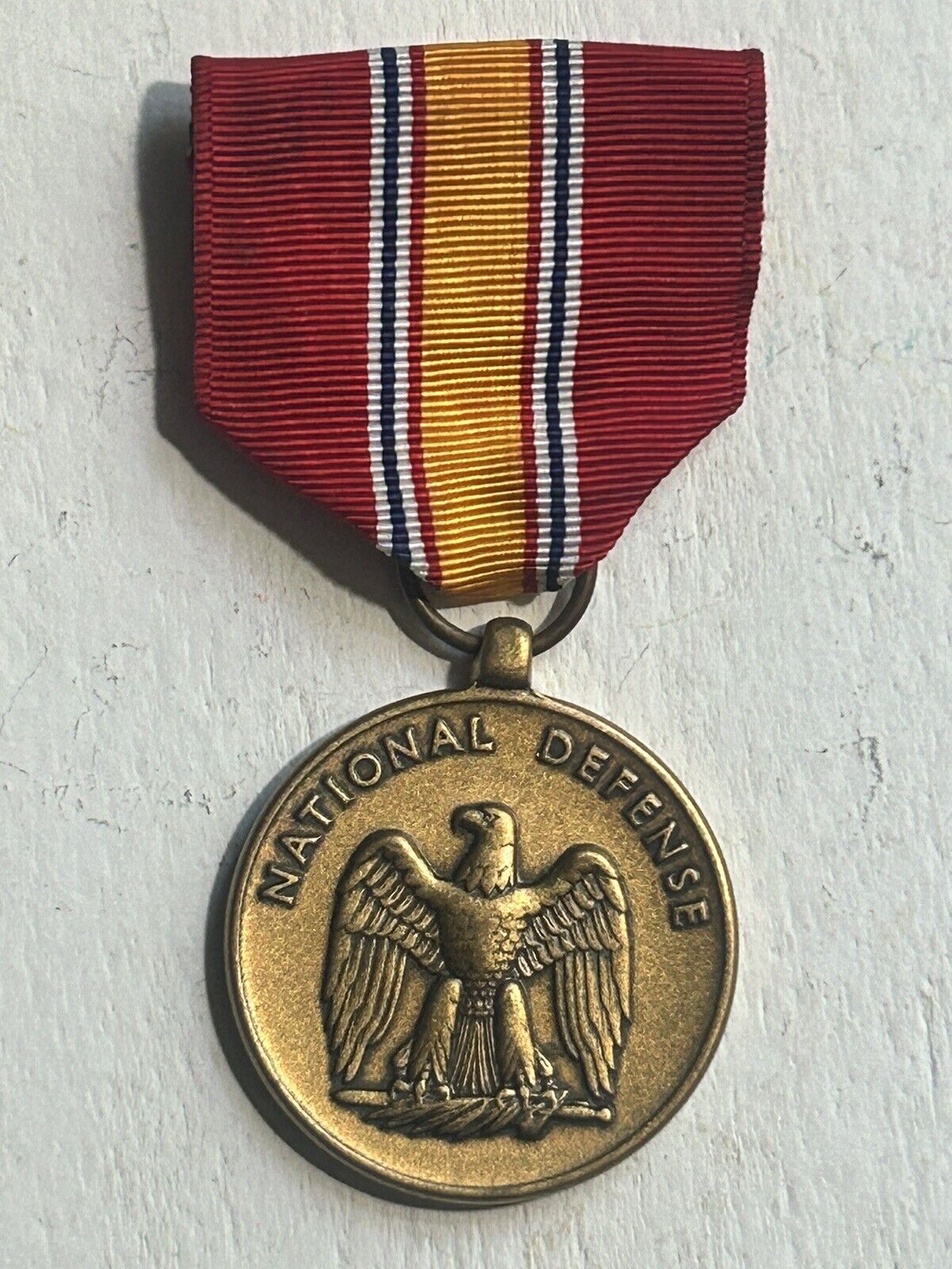 VINTAGE War Era US Militart National Defense Award Ribbon Service Medal