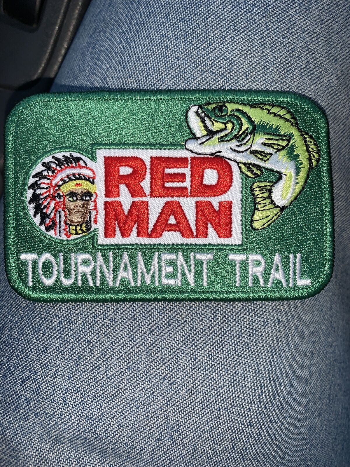 Red Man Fishing Tournament Tobacco Vintage Style Retro Iron Sew On Patch Cap Hat