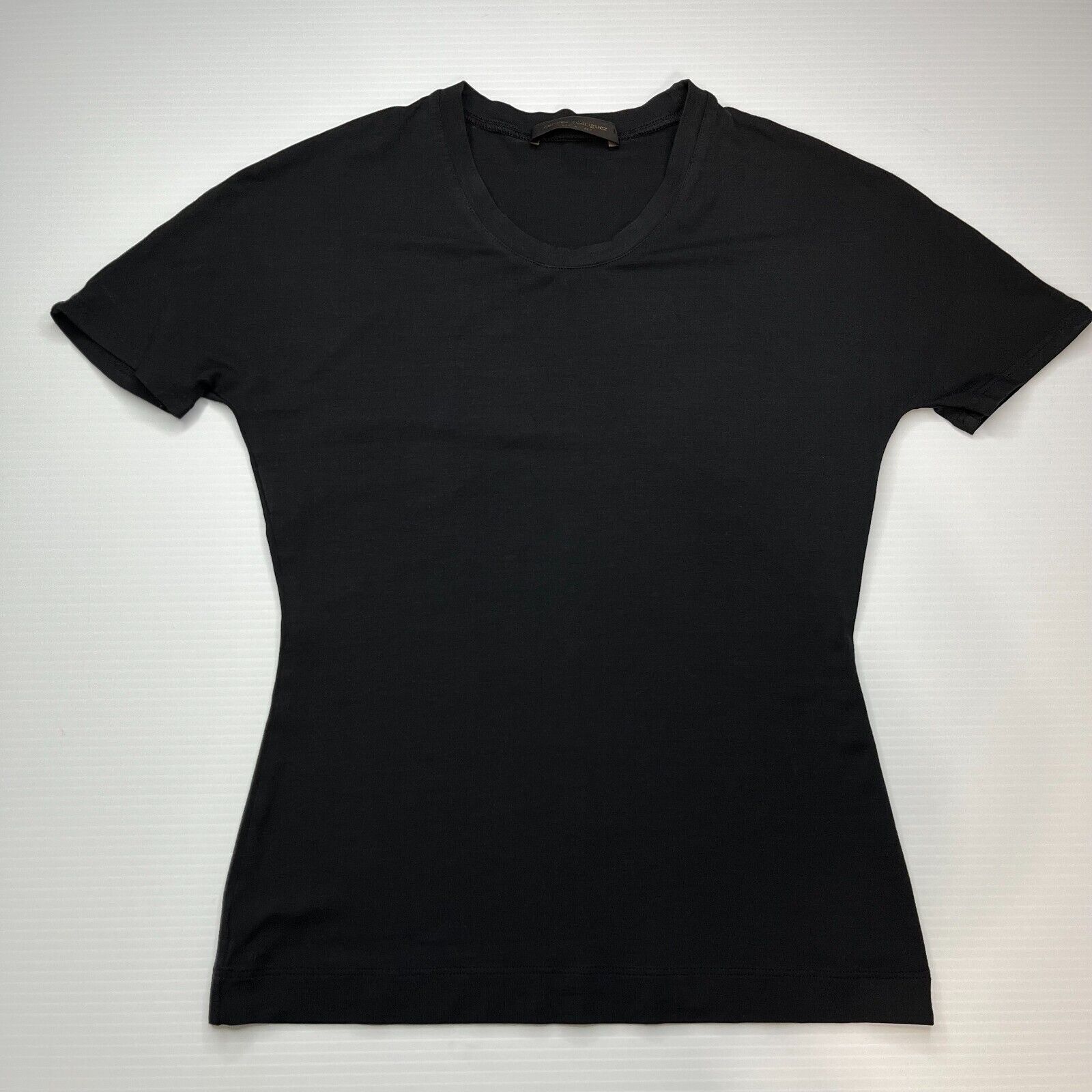 Narciso Rodriguez Womens Basic Black Tshirt Made in Italy Plain Casual Tee