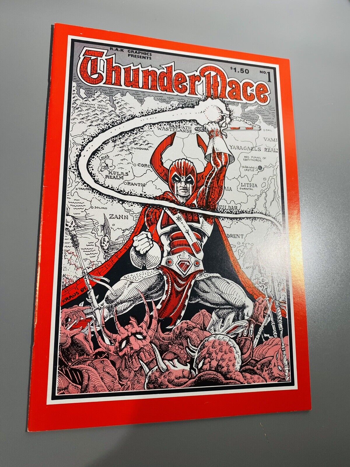 Thundermace #1 (RAK Graphics 1986) B&W BOOM Indie Comic GRAIL 1st Print