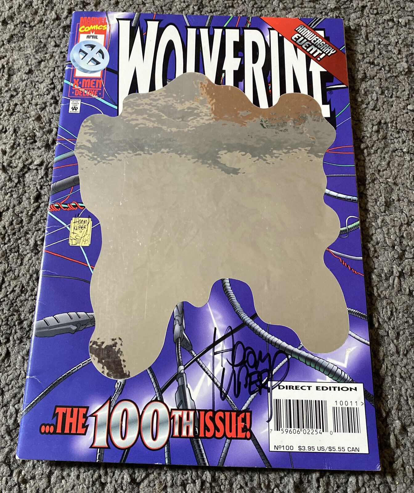 Wolverine April 1996 - Marvel Comics - Holographic Cover The 100th Issue Signed