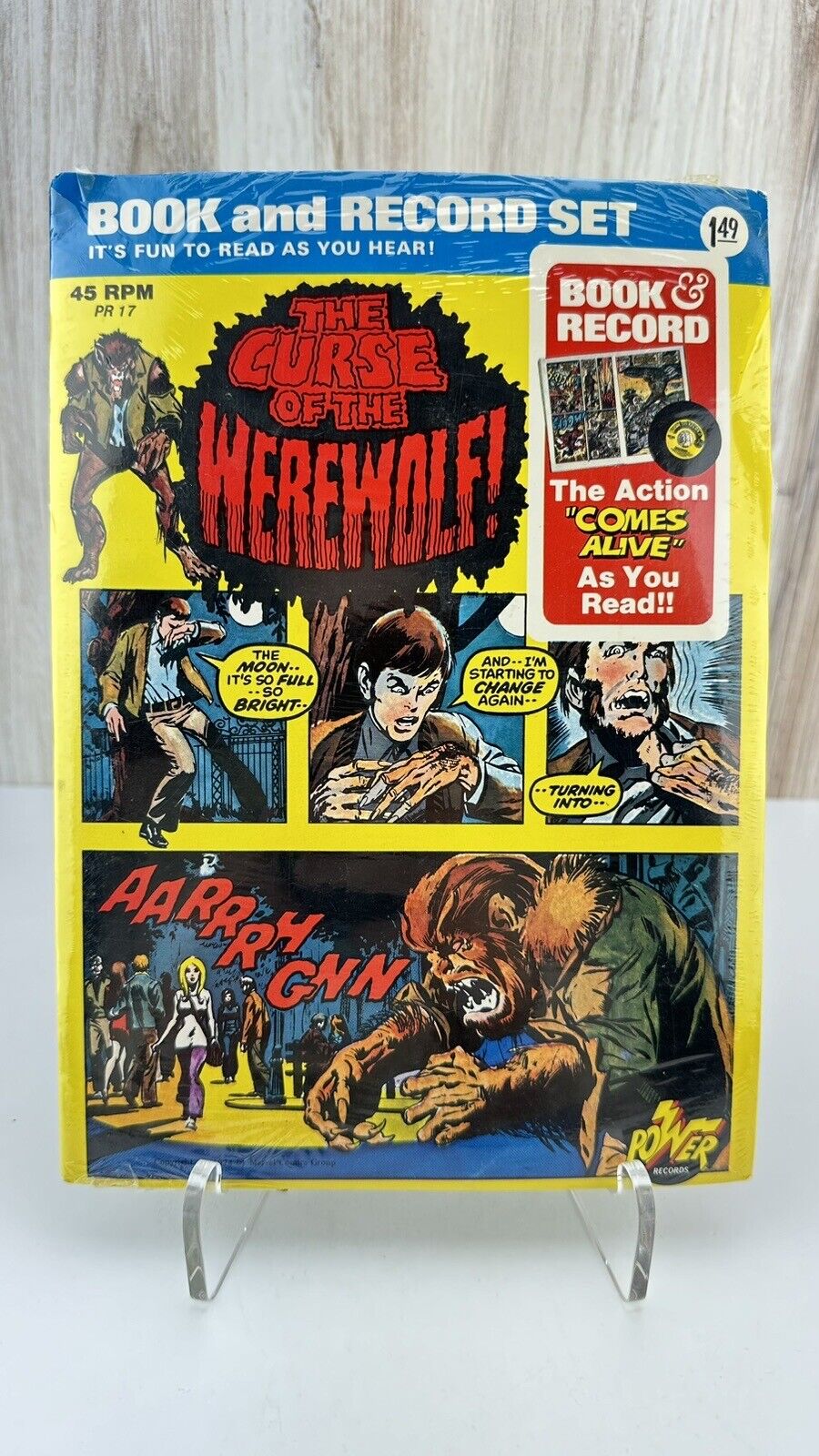 The Curse of the Werewolf Book and Record Set Marvel Comics POWER RECORDS 1974