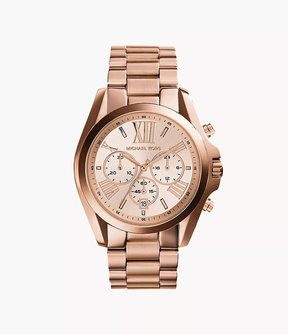 Michael Kors Bradshaw Chronograph Rose Gold-Tone Stainless Steel Watch  #MK5503