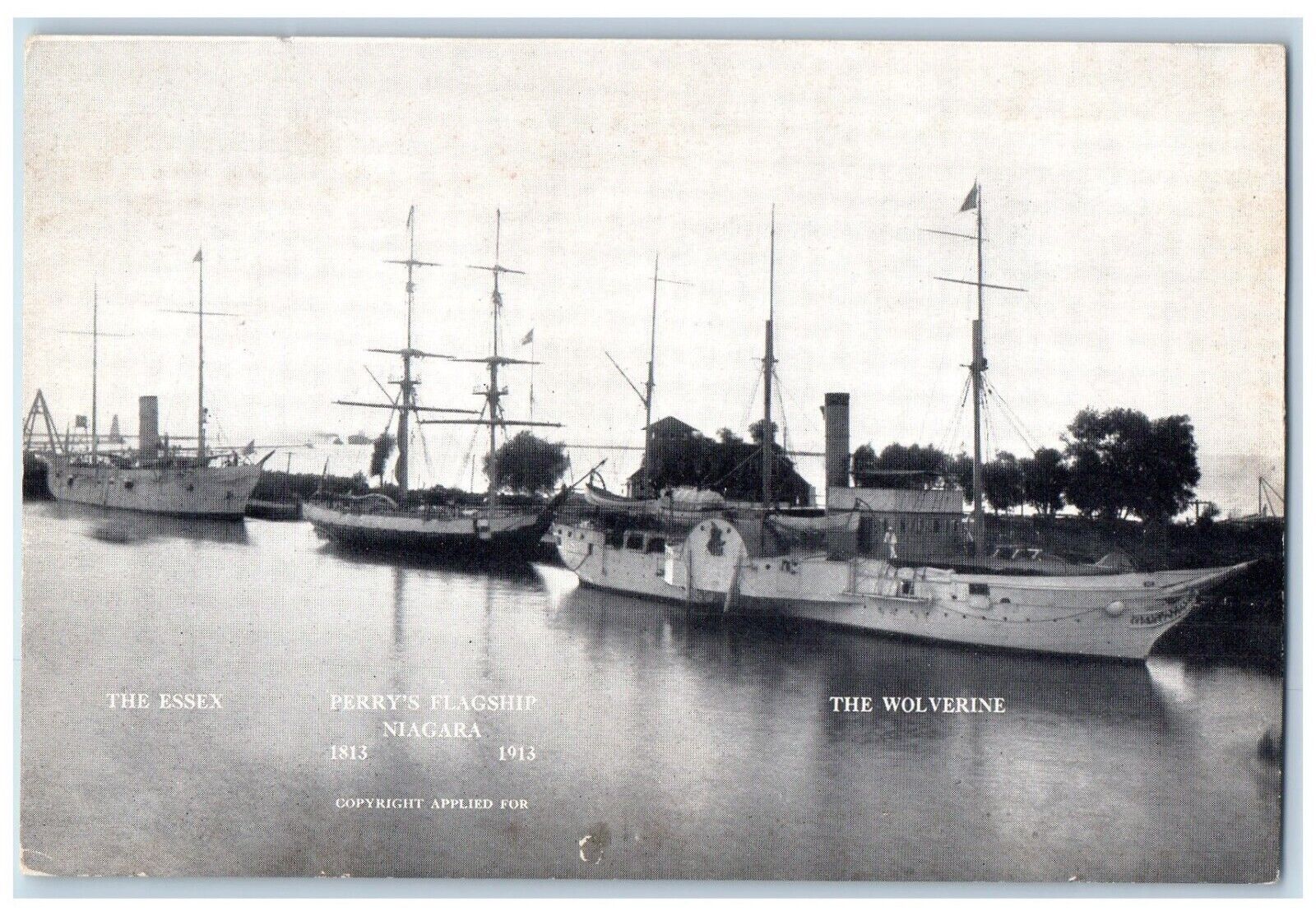 c1910\'s The Essex And Wolverine Perry\'s Flag Ship Niagara Buffalo NY Postcard