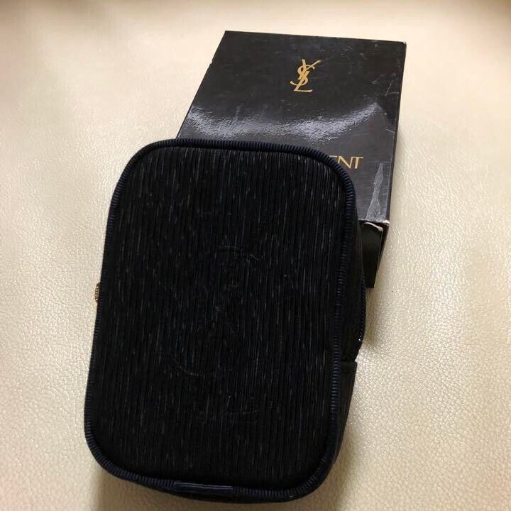 Unused Authentic Yves Saint Laurent Vintage Cigarette Case Black Deadstock