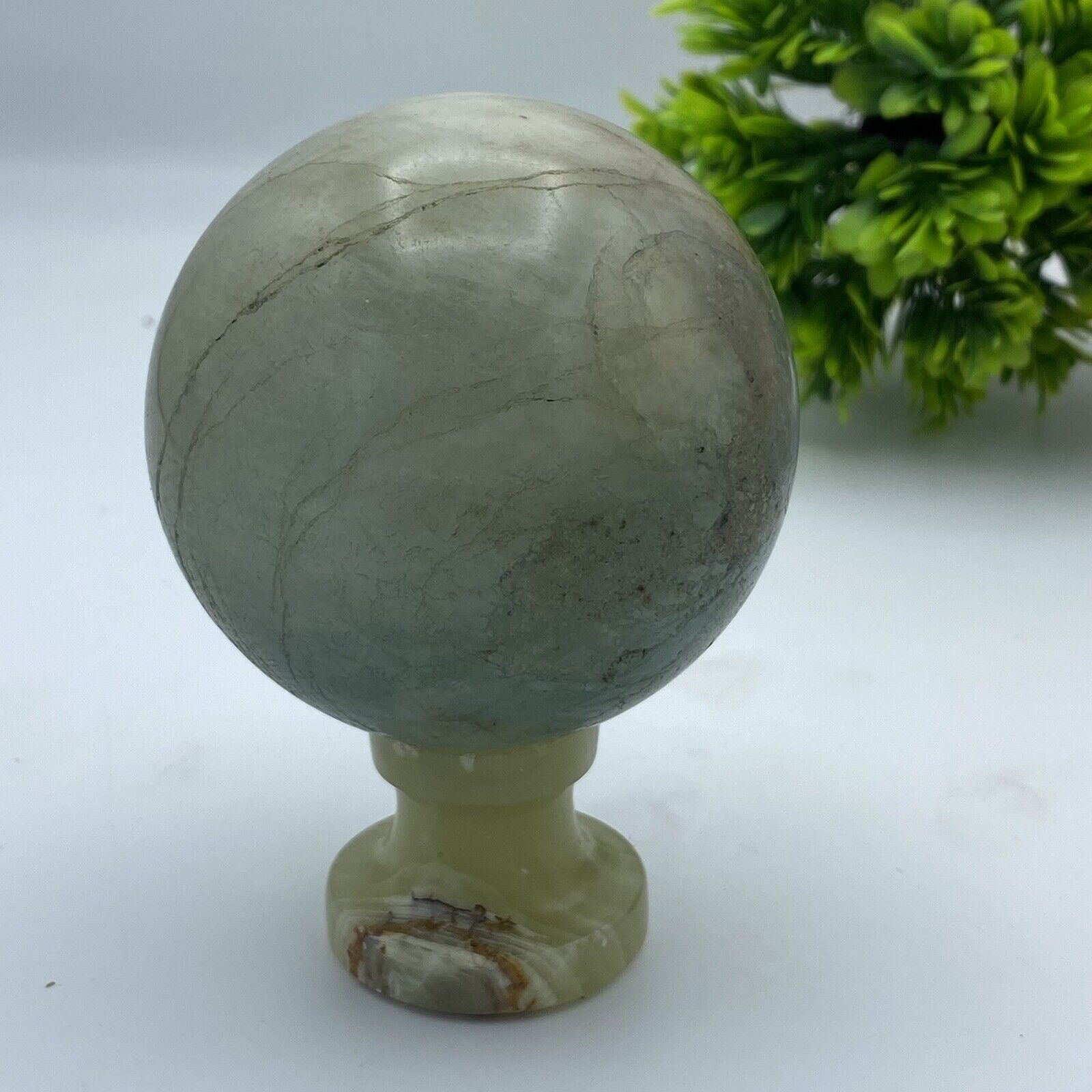 485-gram Aquamarine Sphere Healing Crystal Natural Stone Ball Reiki Mineral