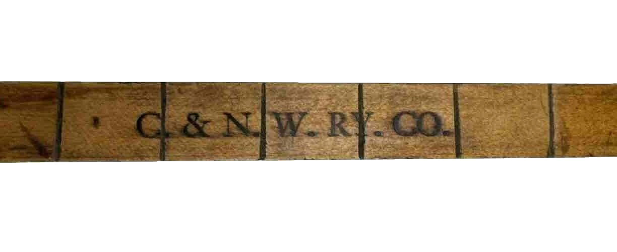 Antique Vtg C & NW RY Co Railroad Modern Rule & Mfg Co Ruler Measuring Stick