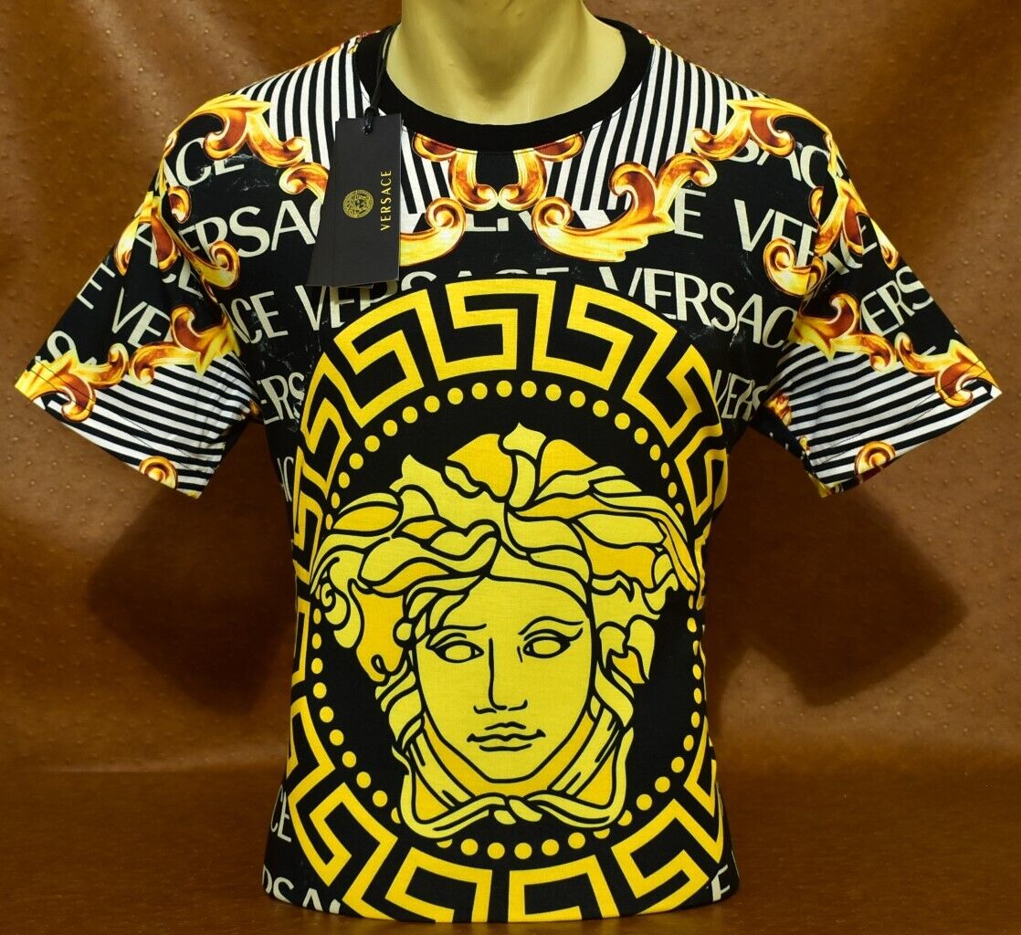 Summer\'23 Brand New With Tags Men\'s VERSACE Digital Printed Slim Fit T-SHIRT