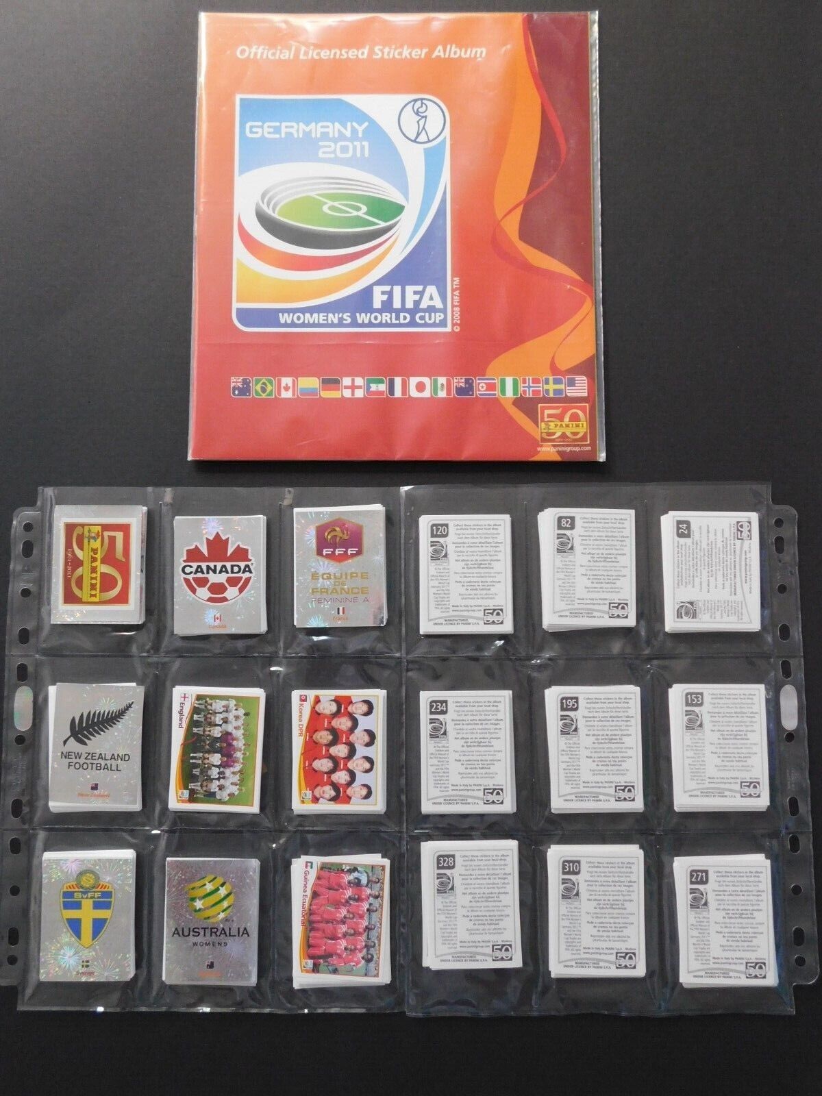 Panini FIFA Women's World Cup 2011 Germany Sticker Choose # 178 - 335 Part 2/2