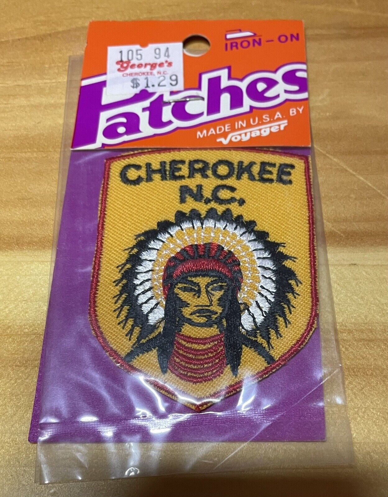 Vintage Cherokee N.C. Patch New Sealed
