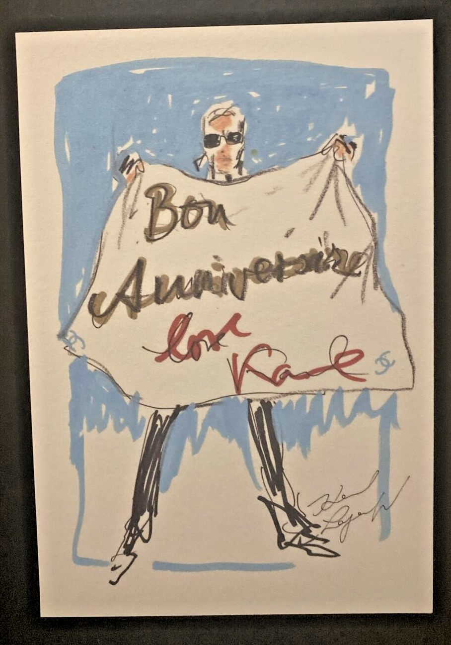 Happy Anniversary (Bon Anniversary) Karl Lagerfeld CHANEL Blank Card + sticker