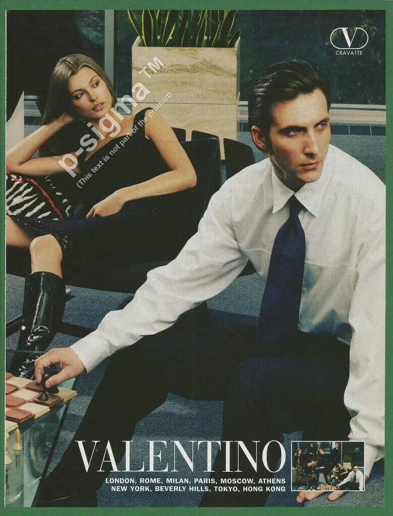 VALENTINO Neckties (Cravatte) - 1999 Vintage Print Ad
