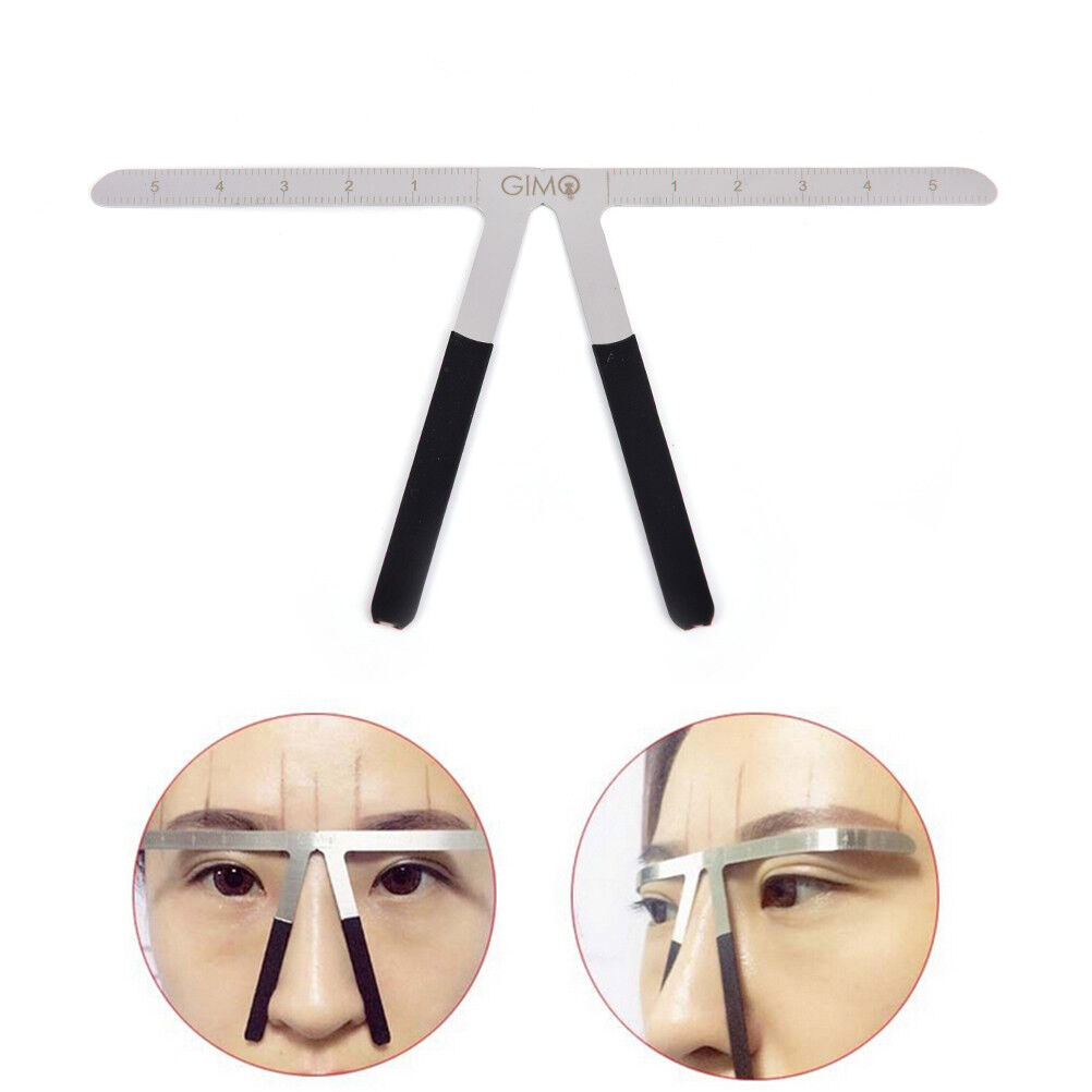 Permanent Makeup Eyebrow Tatoo Shaper Template Stencil Ruler Microblading MoldE6