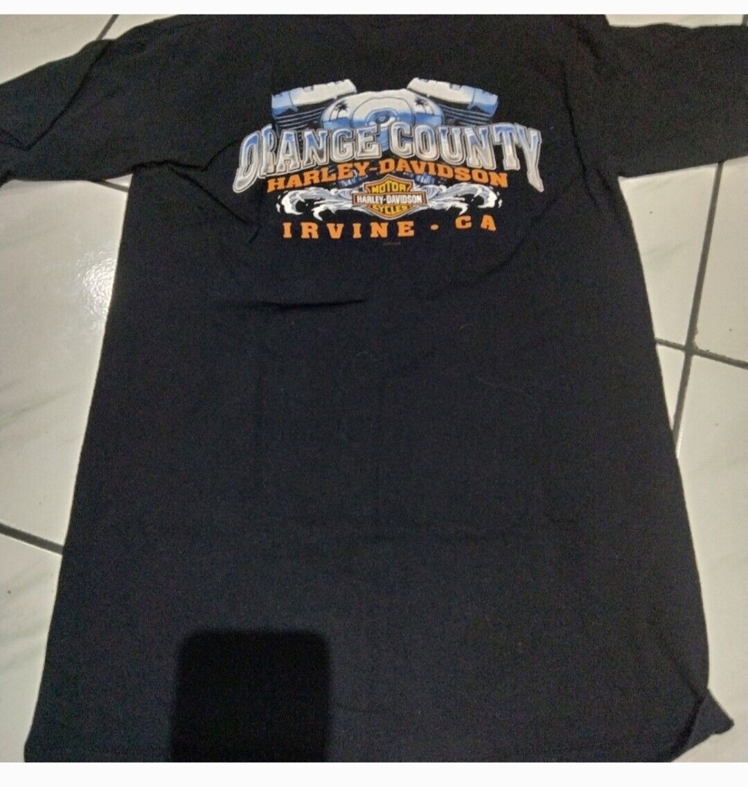 Harley-Davidson Orange County Men\'s Black T-shirt Irvine California Medium