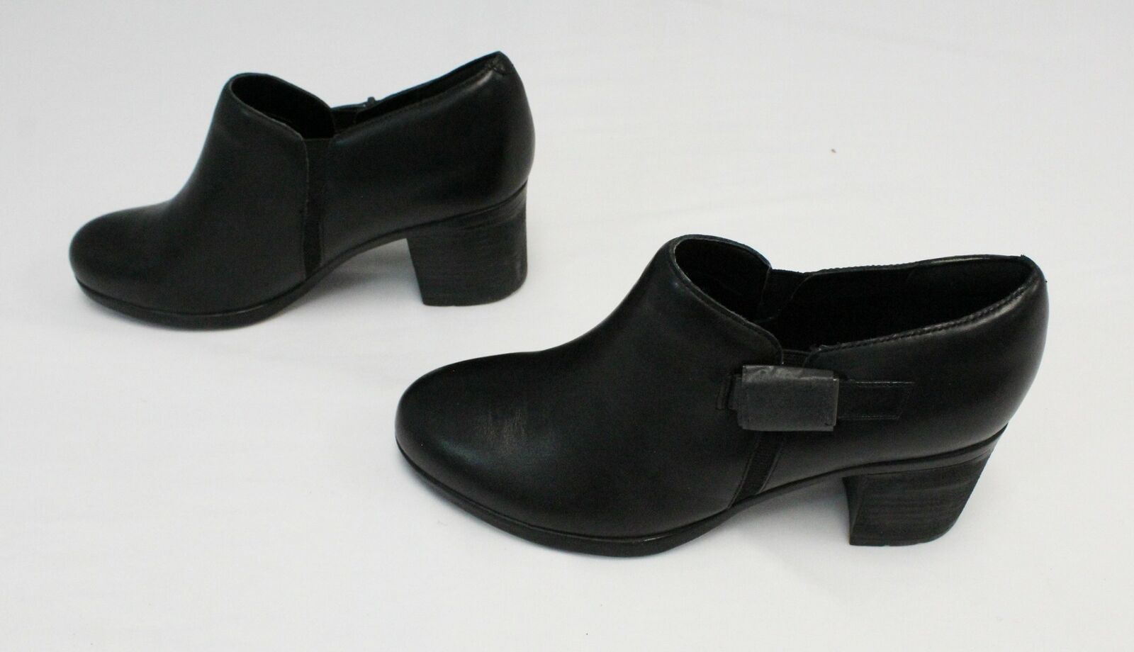 Easy Spirit Women\'s Slip On Batalia Leather Ankle Booties MP7 Black Size US:8M
