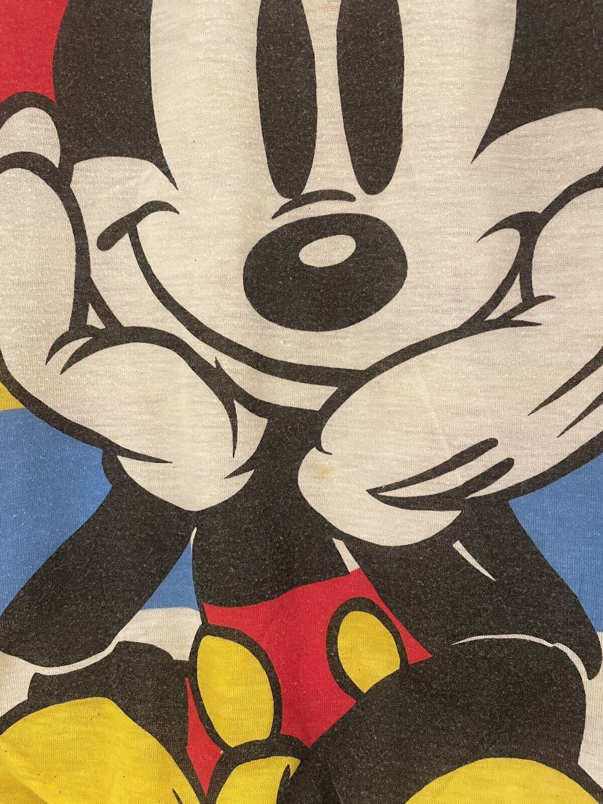 True Vintage 80’s Mickey Mouse Reversible Print Sweatshirt One Size Disney Made