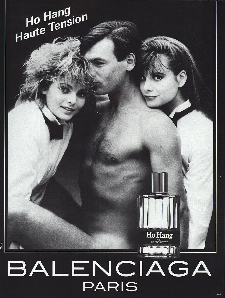 1984 Balenciaga: Ho Hang Haute Tension Paris Vintage Print Ad