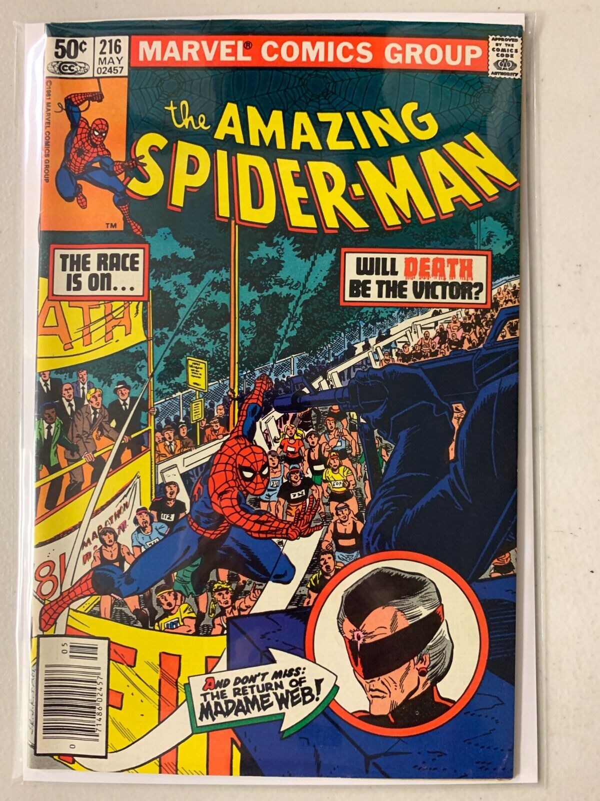 Amazing Spider-Man #216 newsstand, Madame Web appearance 6.0 (1981)